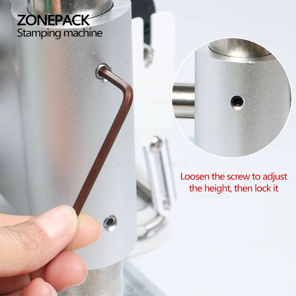ZONESUN ZS-100B Manual Hot Foil Stamping Machine for Pencils Leather Paper Wood Embossing - Image 3