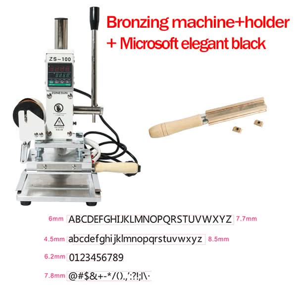 ZONESUN ZS-100B Manual Hot Foil Stamping Machine for Pencils Leather Paper Wood Embossing - Image 8