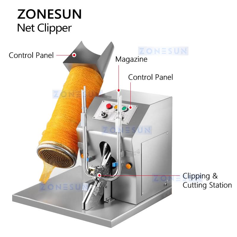 Zonesun ZS-50DS Manual Net Clipping Machine Food Baler - Image 5