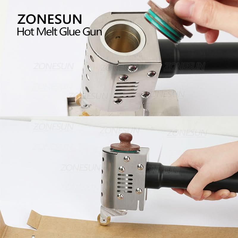 ZONESUN ZS-90TJ Hot Melt Glue Labeling Machine for Bags & Cartons - Image 5
