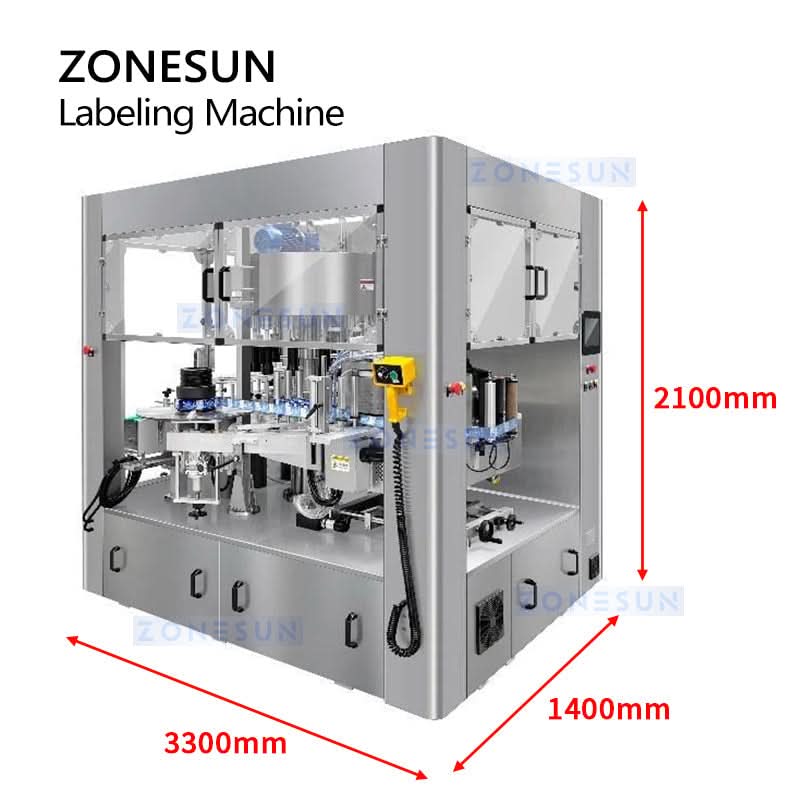 ZONESUN ZS-CYXR12 Automatic OPP Film Labeling Machine for Round Bottles - Image 3