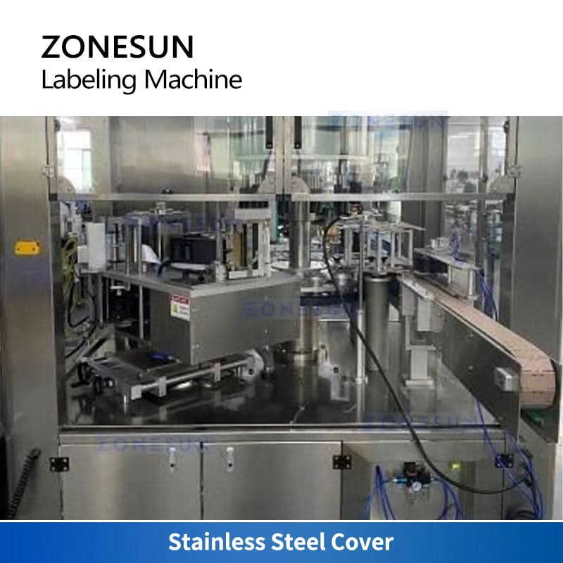 ZONESUN ZS-CYXR12 Automatic OPP Film Labeling Machine for Round Bottles - Image 6