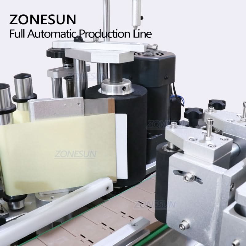 ZONESUN ZS-FAL180C Tabletop Wine Bottle Filling Capping Labeling Line with Cork Press - Image 3