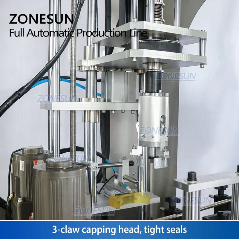 ZONESUN ZS-FAL180X2 Automatic F-style Bottle Servo Filling and Capping Machine With Cap Feeder - Image 6