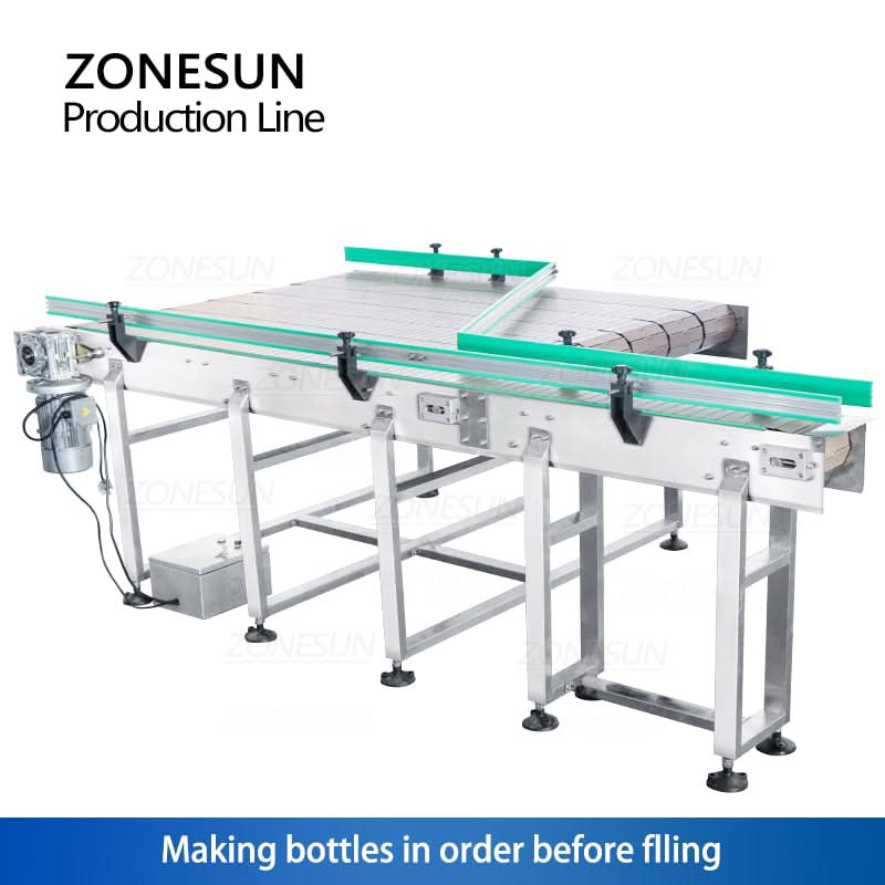 ZONESUN ZS-FAL180X4 Bottle Accumulation Table for Filling Capping Labeling Line - Image 3