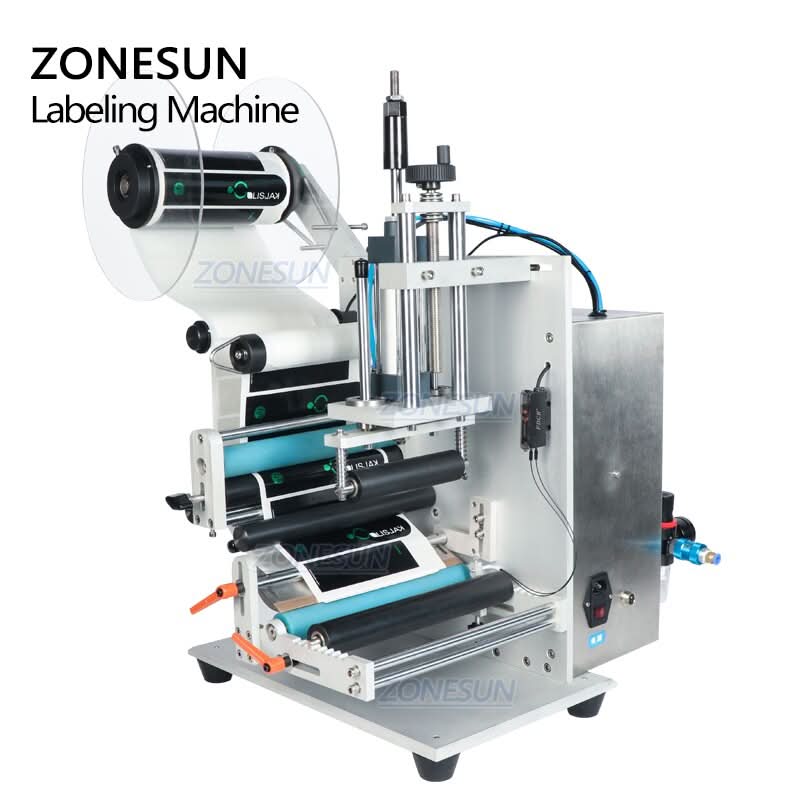 ZONESUN ZS-TB100SW Semi Auto Labeling Machine for Round Bottles - Image 4