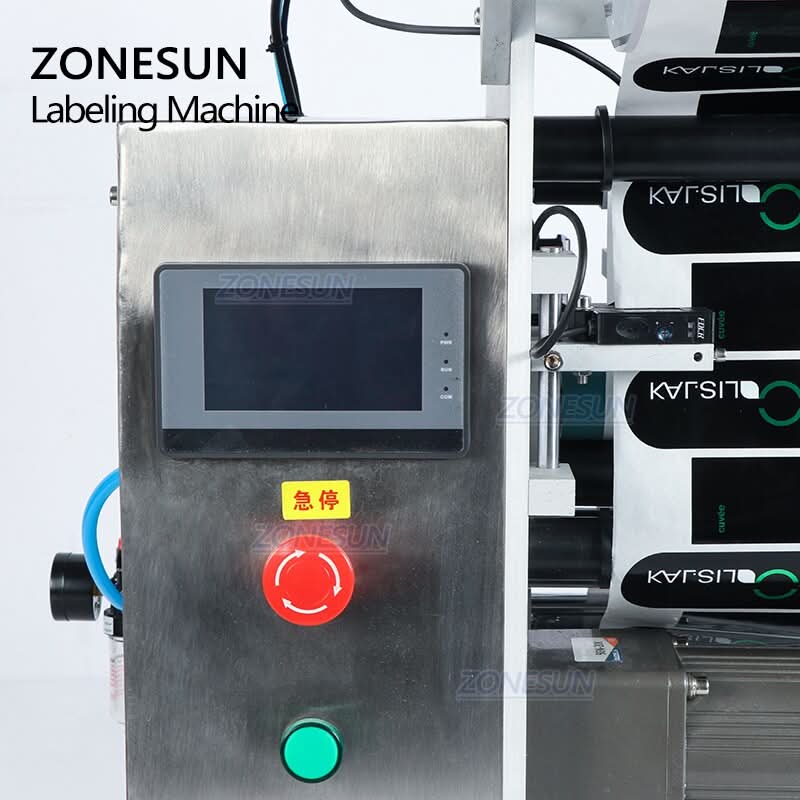 ZONESUN ZS-TB100SW Semi Auto Labeling Machine for Round Bottles - Image 5