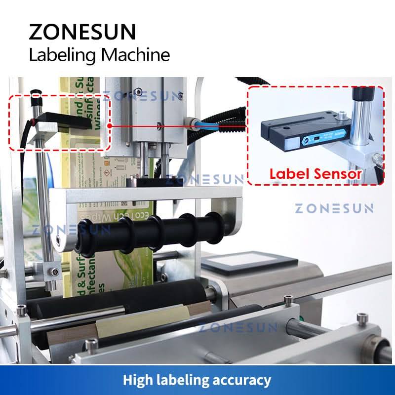 ZONESUN ZS-TB101 Tabletop Round Bottle Labeling Machine with Printing Function - Image 4
