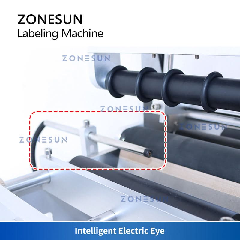 ZONESUN ZS-TB101 Tabletop Round Bottle Labeling Machine with Printing Function - Image 5