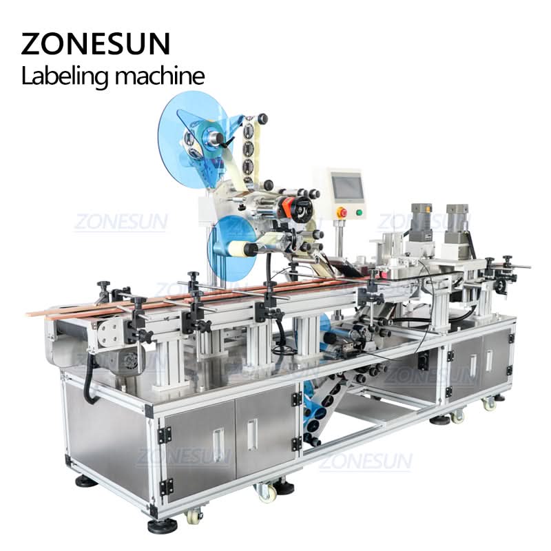 ZONESUN ZS-TB113B Automatic Top Bottom Plane Adhesive Box Labeling Machiner - Image 5