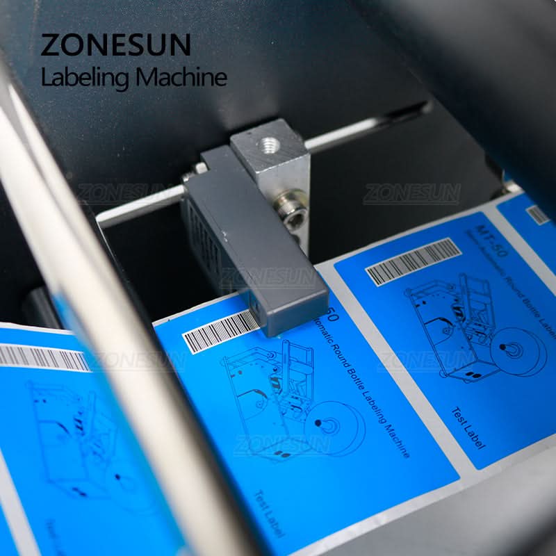 ZONESUN ZS-TB50SM Manual Round Bottle Labeling Machine for Stickers - Image 4