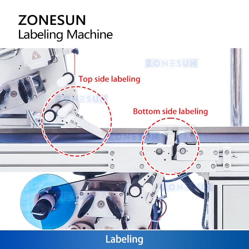 Zonesun ZS-TB716Z Automatic Flat Surface Top & Bottom Labeling Machine - Image 3