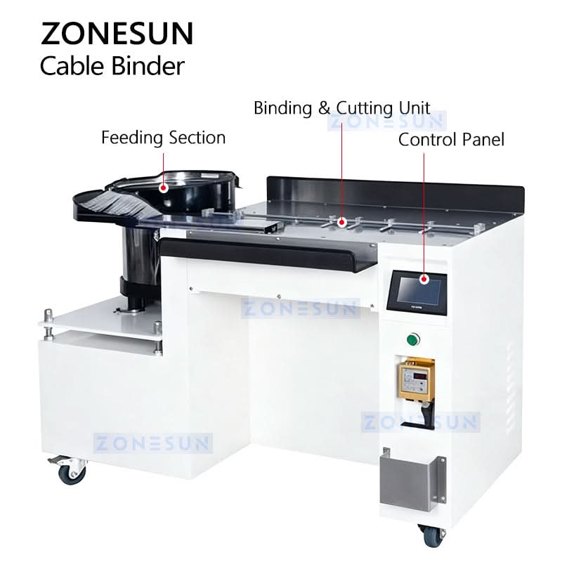 Zonesun ZS-WTKZ4 Automatic Nylon Cable Tying Machine Fast Wire Bundling Solution - Image 6