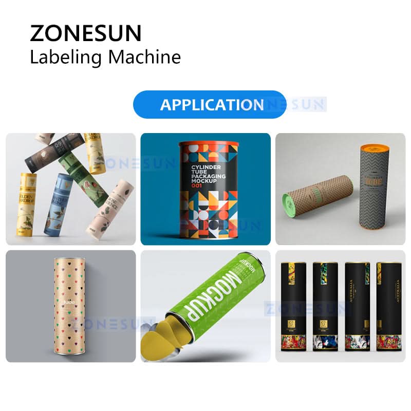 Zonesun ZS-ZGL7 Semi Automatic Paper Can Glue Labeling Machine - Image 5