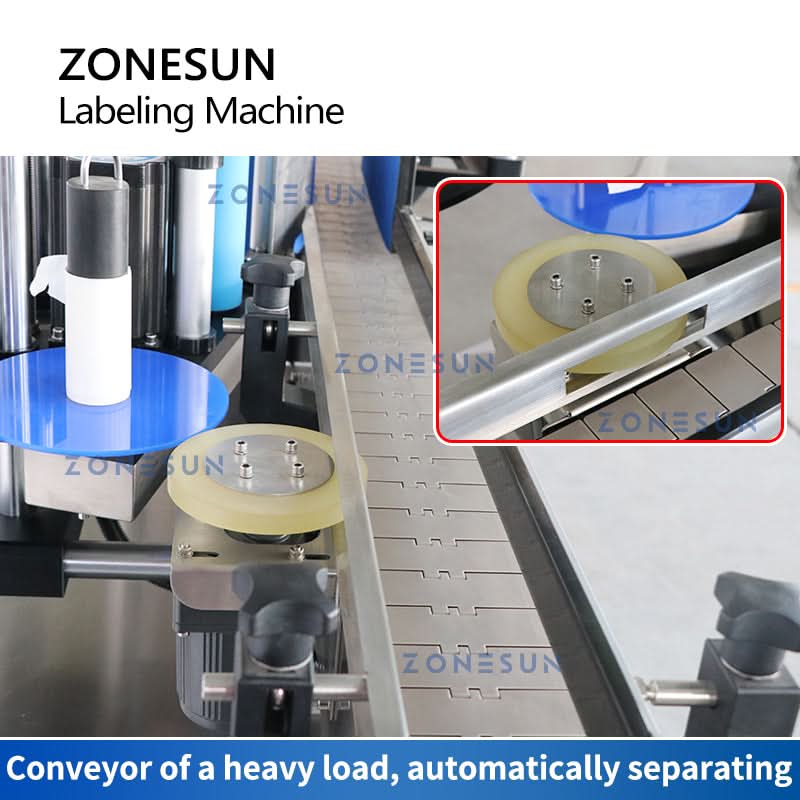 ZONESUN ZS-TB200R Automatic Wrap Around Round Bottle Labeling Machine - Image 5